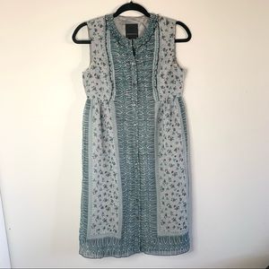 Anna Sui x Anthropology Ditsy Blue Dress